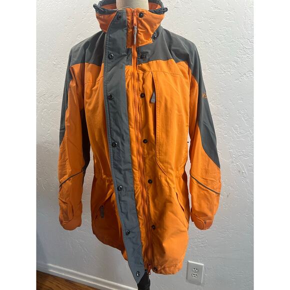 Columbia Omni-Tech Women’s Interchange Jacket XL Orange Gray Waterproof - Picture 10 of 13
